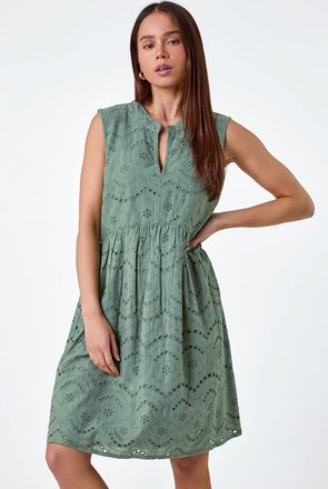 Roman Broderie Cotton Dress