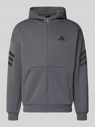 adidas Sweatjacke mit Kapuze in Anthrazit, Gr&ouml;&szlig;e XL