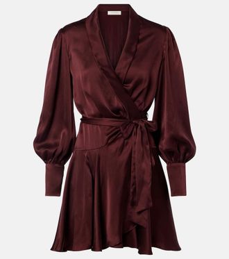 Zimmermann Silk satin wrap dress