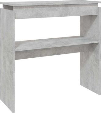 vidaXL Tavolino Consolle Grigio Cemento 80x30x80cm Legno Multistrato - Vidaxl