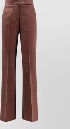 Pinko serenidad tailored trousers front crease buttons belt