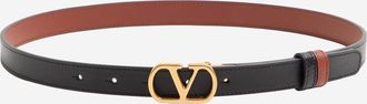 Valentino Garavani Womens Vlogo Signature Leather Belt Calf - Bos Taurus