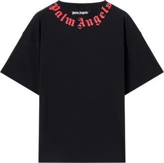 Palm Angels Neck Logo Regular Tee