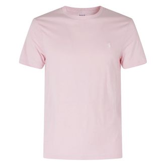 Polo Ralph Lauren T-Shirts, male, Pink, Size: L Custom Slim Fit Jersey T-Shirt