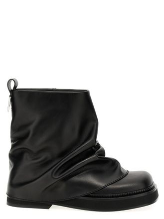 The Attico Black Combat Ankle Boots