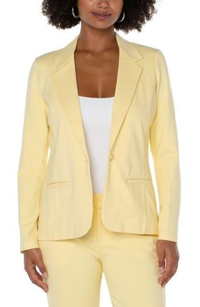 Liverpool Fitted Knit Blazer in Banana at Nordstrom, Size Large