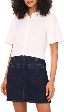 Vince Camuto Tonal Stripe Button-Up Shirt in New Ivory at Nordstrom Rack, Size Xx-Large