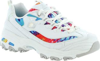 Skechers DLITES - SUMMER FIESTA, Womens Low-Top Trainers, White (White Trubuck / Multi Mesh / White Trim WMLT), 3.5 UK (36.5 EU)