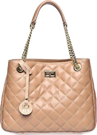 Isabella Rhea Beige Rundleer Tas