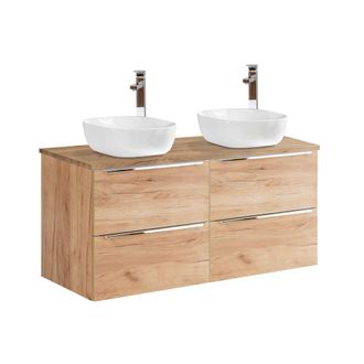 Petits Meubles Mueble lavabo 120 cm estratificado marr&oacute;n