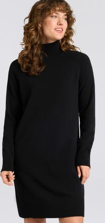 GANT Strickkleid GANT SUPERFINE LAMBSWOOL KNIT, Damen, Gr. XXL, N-Gr, schwarz, Strick, Obermaterial: 100% Wolle, ca. Mitte Knie, Rippb&uuml;ndchen, Kleider Stri