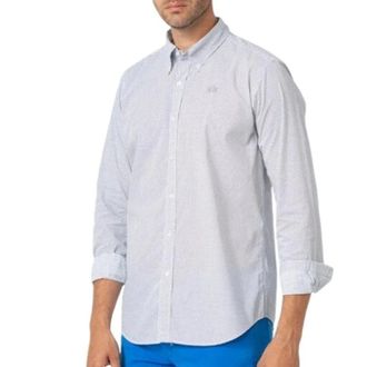 La Martina Diamond Poplin overhemd - Heren - Overhemden - Blauw - Maat: XL
