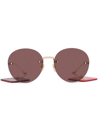 Gucci CNY Edition sunglasses - unisex - Metal - 59 - Gold