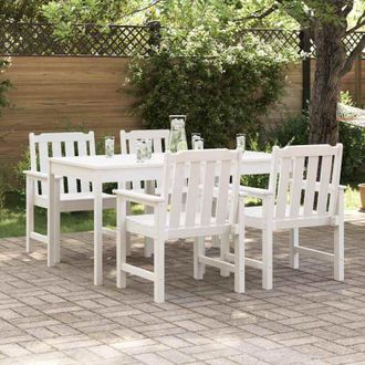 vidaXL Vidaxl - Silla De Comedor De Jard&iacute;n. 4 Pcs Blanco 65.5 X 55.5 X 88cm
