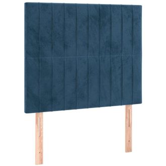 vidaXL Cabecero Con Luces Led Terciopelo Azul Oscuro 100x5x118/128 Cm Vidaxl