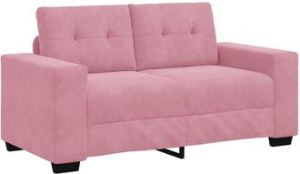 vidaXL Loveseat Sofa with Cushion Pink Velvet vidaXL
