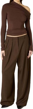 Nia Highbury Wide Leg Pants In Brown