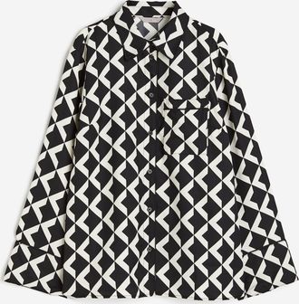 H&M Bluse mit Paspelierung - Schwarz