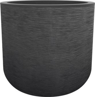 Eda Eda - Plastique - Vaso Redondo De 50 Cm Graphitup - 67 L - Gris Antracita