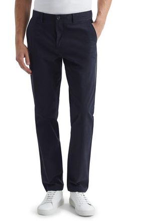Reiss Pitch Stretch Cotton Pants in Navy at Nordstrom, Size 34