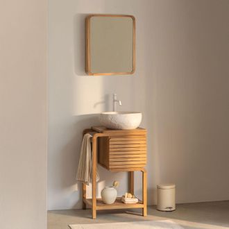 Sklum Conjunto De Mueble De Ba&ntilde;o En Madera De Teca Bradley Sklum