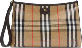 Burberry Clutch Highlands a quadri - Toni neutri