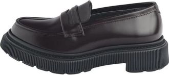 Adieu Paris Leren Mocassin Schoenen - Dames - Loafers - Rood - 37 EU - Leer - Schoenen