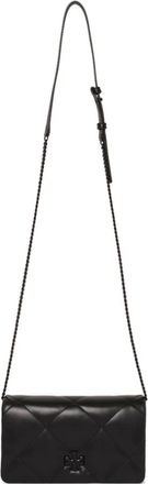 Tory Burch Portafoglio a tracolla Kira Diamond Quilt con catena verniciata a polvere - - Bags - Donna - Nero - ONE SIZE