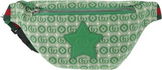 Gucci Childrens Belt Gg Coated Canvas Green Canvas Handbag (Pre-Owned)