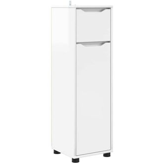 vidaXL Gabinete De Ba&ntilde;o Con Caj&oacute;n Manual Brillante 30,5 X 30 X 101 Cm Vidaxl