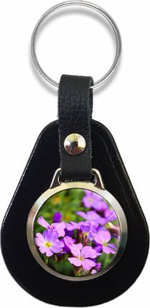 Generic Violet Flower Fob Keyring Birthday Gift R353