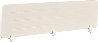 Beliani Panel Separador Tablero Pet Ac&uacute;stico Tapizado De Tela 180 X 40 Cm Beige Claro Ziggy