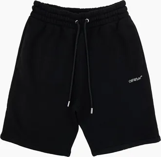 Off-white Mens Off White Vibe Arrow Skate Sweatshorts Black/aqua - Size: 37/36/32