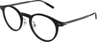 Montblanc Mb 0426O Optisch Montuur - Heren - Brillen - Zwart - 48 MM - Accessoires