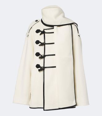 Xu Zhi Scarf-detail wool peacoat