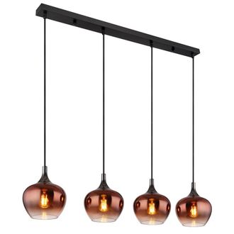 Globo Lighting L&aacute;mpara Colgante - Maxy - Rojo - Vidrio - Gran L&aacute;mpara De