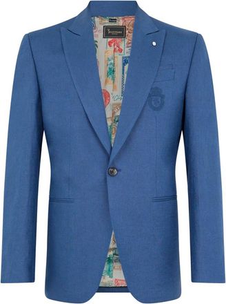 Billionaire Boys Club Linnen Blazer Miami Vice Fit - Heren - Blazers - Blauw - 2XL - Linnen - Jassen