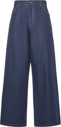 BONSAI Broeken, Heren, Blauw, M, Denim, Denim Super Loose Fit Pant