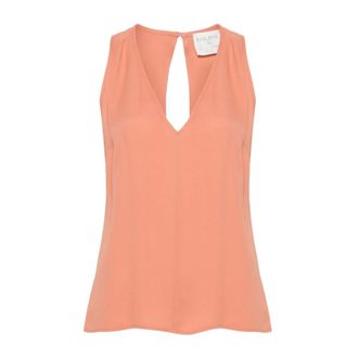 Forte_Forte Sleeveless Tops, female, Pink, Size: XS V-Neck Top