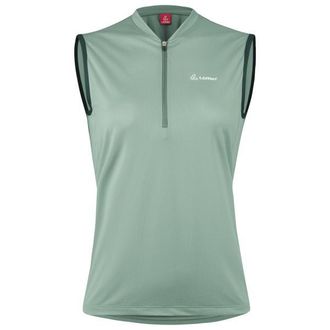 LOEFFLER Bike Sleeveless Shirt Half-Zip Plain Velo Singlet f&uuml;r Damen | t&uuml;rkis