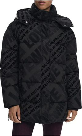 Desigual Polyester Jas - Dames - Winterjassen - Zwart - XS - Polyester - Jassen