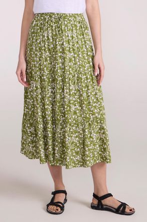 Mountain Warehouse Dames/Dames Palermo tierende midirok (Kaki Groen)