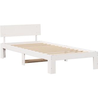 vidaXL Estructura De Cama Blanco 100 X 200 Cm Madera Maciza De Pino Vidaxl