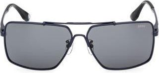 BMW 60mm Sunglasses in Matte Blue /Smoke at Nordstrom Rack