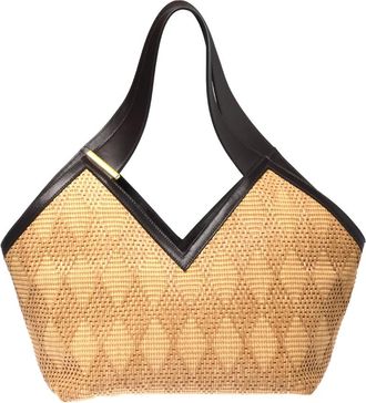 Baldinini Rieten Schoudertas - Dames - Shoppers - Beige - ONE Size - Tassen
