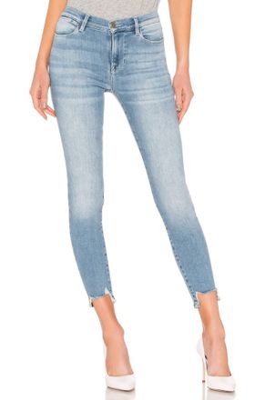 Frame Denim Le High Skinny Front Chew Jeans In Paltrow