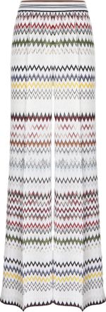 Missoni Multicolor Raschel Chevron Wide Trousers