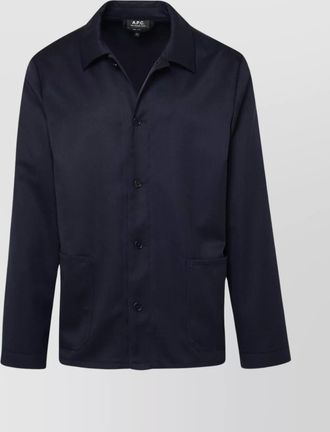 A.P.C. kerlouan black wool shirt