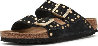 Birkenstock Arizona Rivets - Suede Womens Sandals Black : EU 42 (US Womens 11-11.5) Narrow