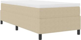 vidaXL Vidaxl - Cama Tipo Box Spring Gris Claro Y Blanco. 203 X 100 X 60 Cm